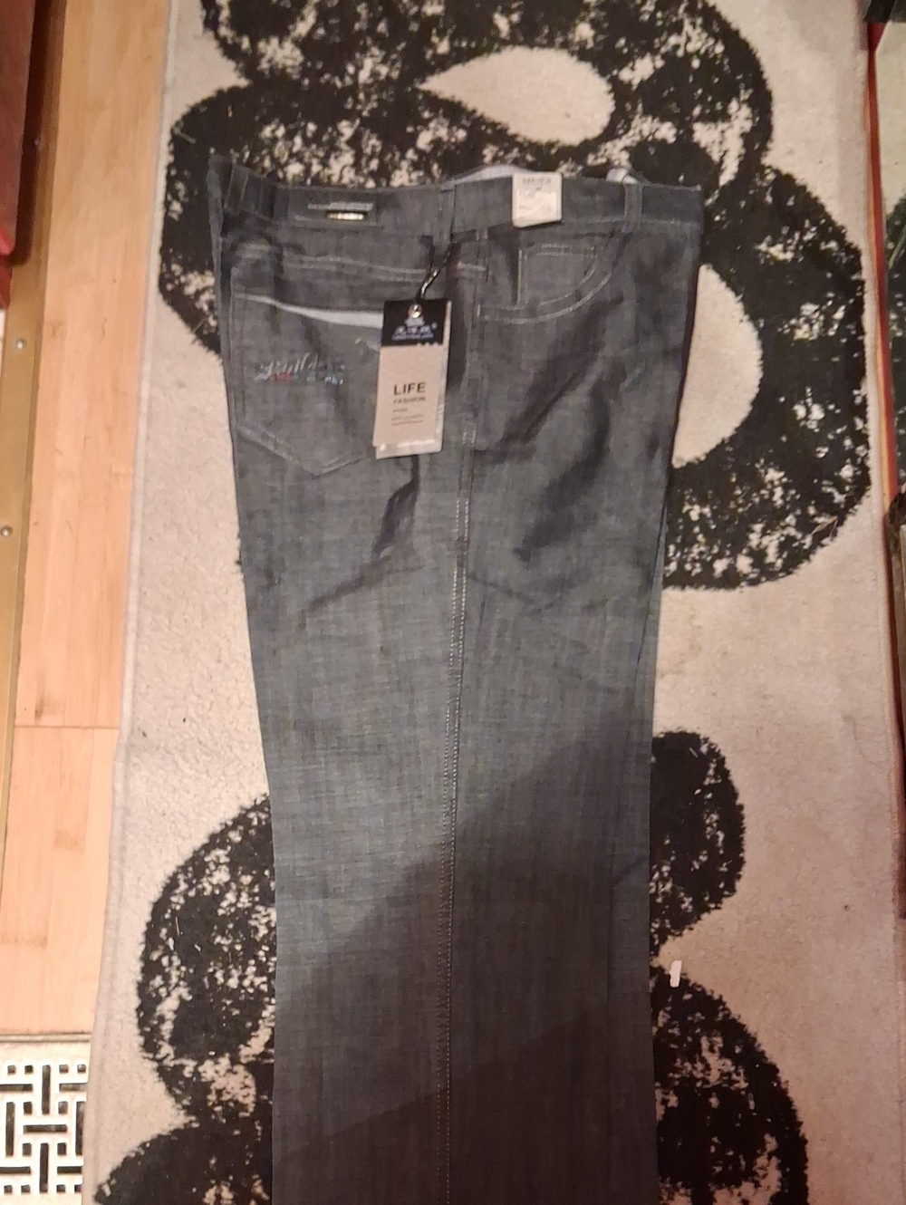 Mens Gray Shimmer Pants